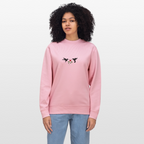 Hummingbirds & Rose women's Organic cotton Sweatshirt - cotton pink