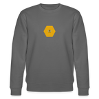 Bee & honeycomb organic cotton women's sweatshirt - anthracite