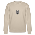 Wolf minimalist Organic cotton sweatshirt - beige