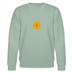 Bee & honeycomb organic cotton men's sweatshirt - aloe