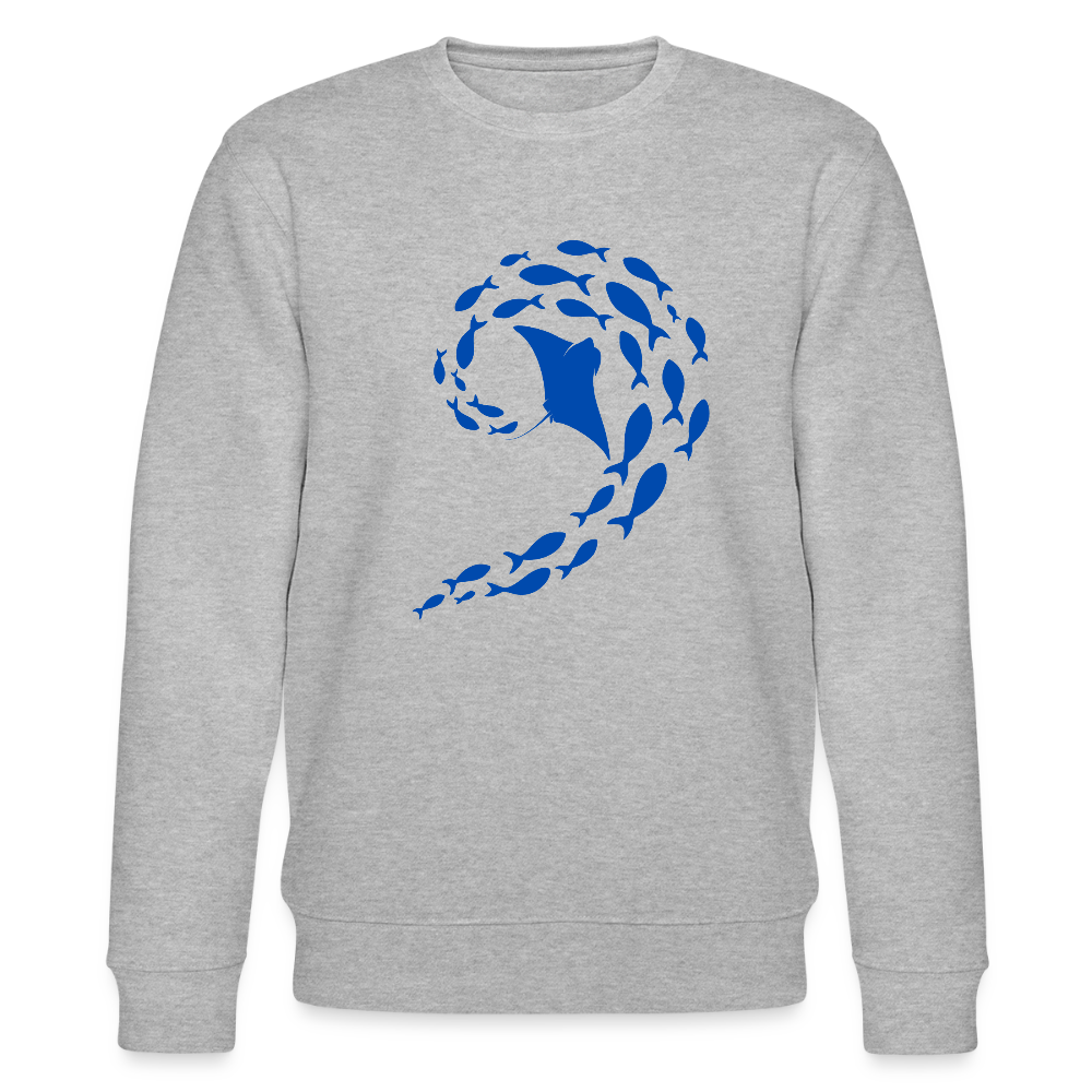 Ocean dance organic cotton men's sweatshirt - heather grey