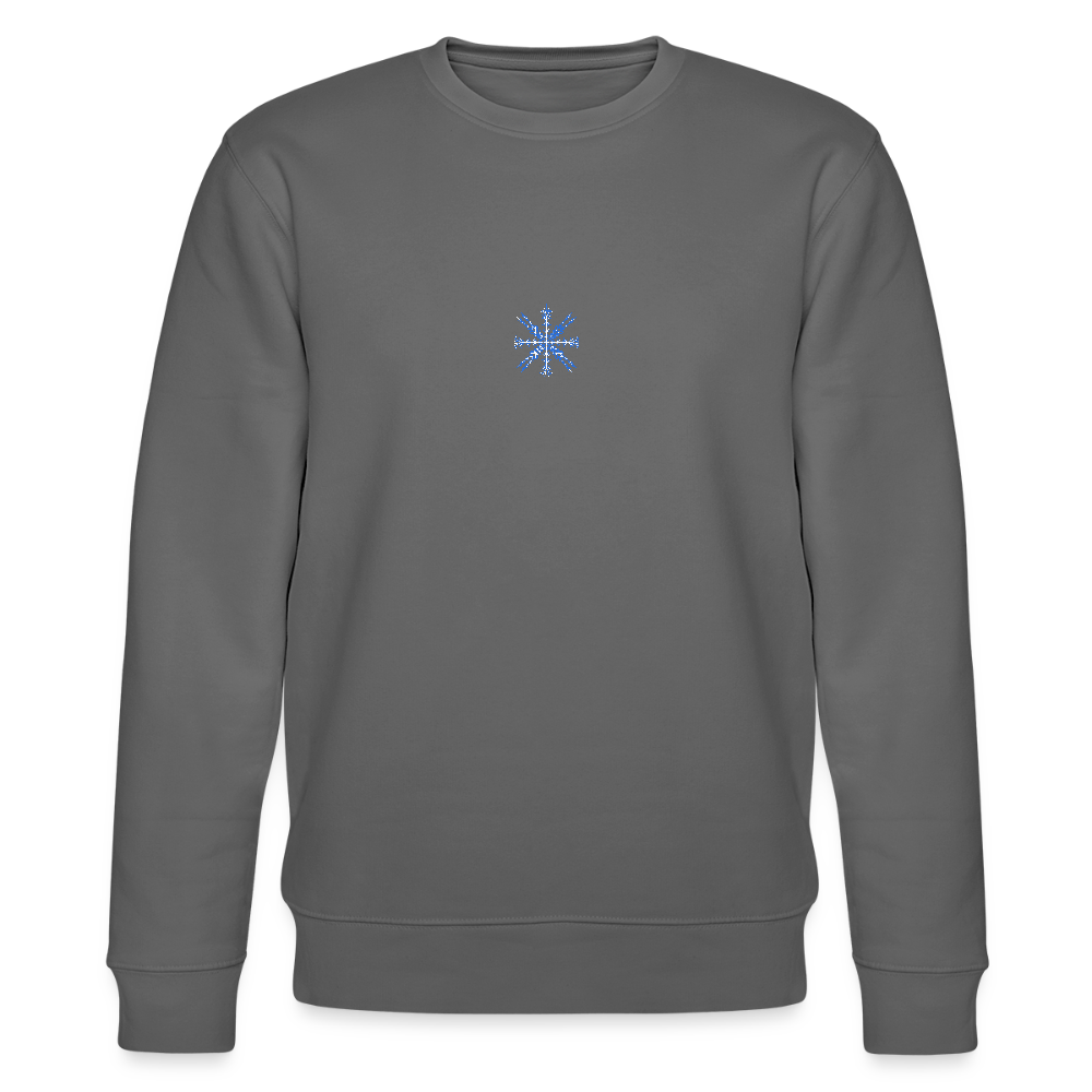 Snowflake organic cotton women's sweatshirt - anthracite