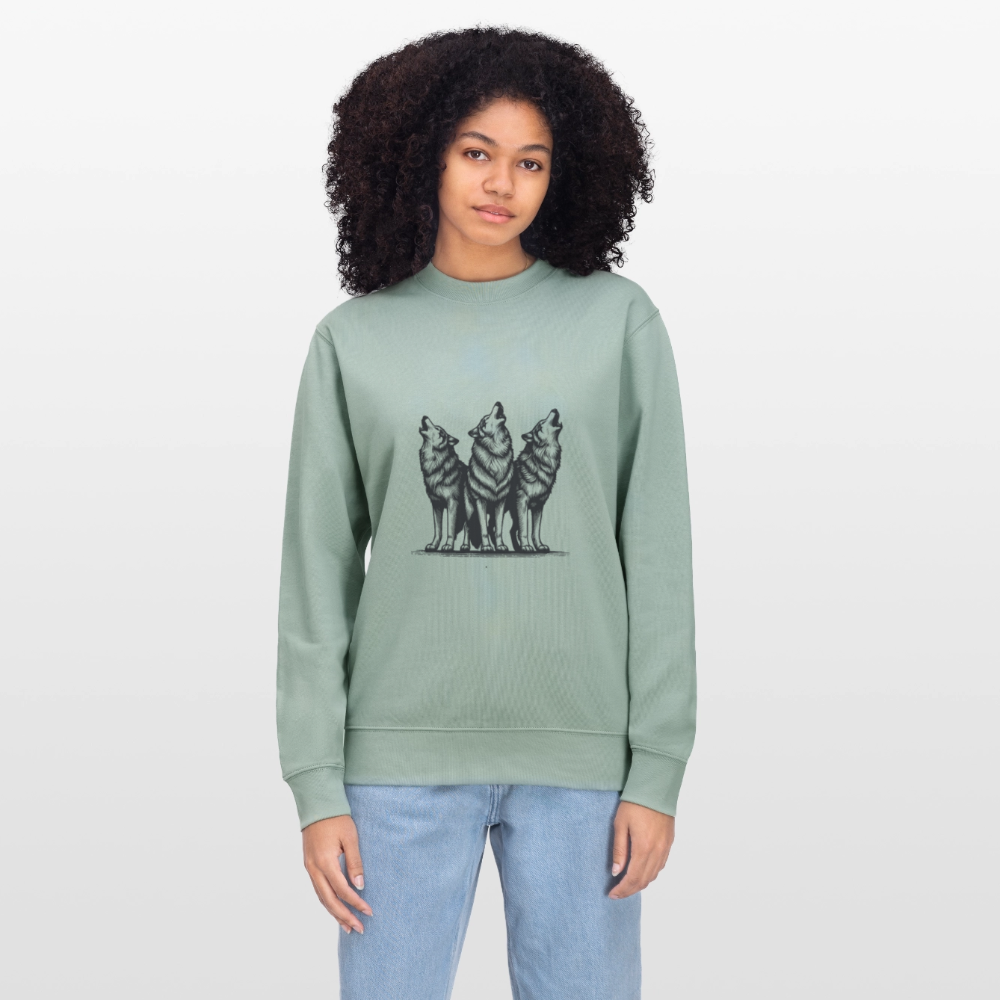 Wolves Women's Organic cotton sweatshirt - aloe