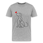 Dog men’s organic cotton T-Shirt - heather grey