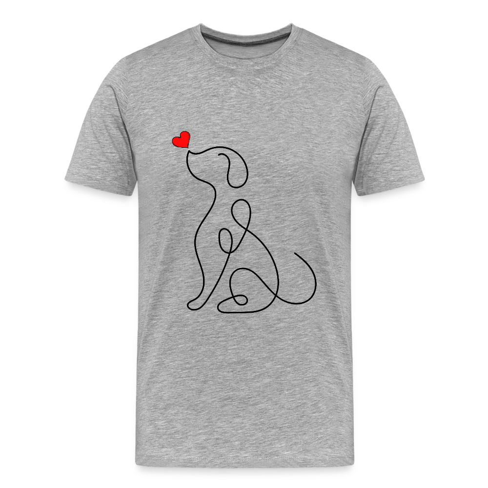 Dog men’s organic cotton T-Shirt - heather grey