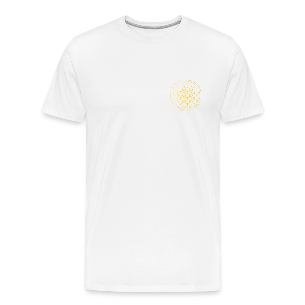 Flower of Life Men’s Premium Organic  Cotton T-Shirt - white