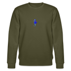 Seahorse minimalist organic cotton men's sweatshirt - khaki