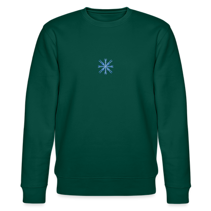 Snowflake organic cotton men's sweatshirt - forest