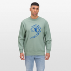 Ocean dance organic cotton men's sweatshirt - aloe