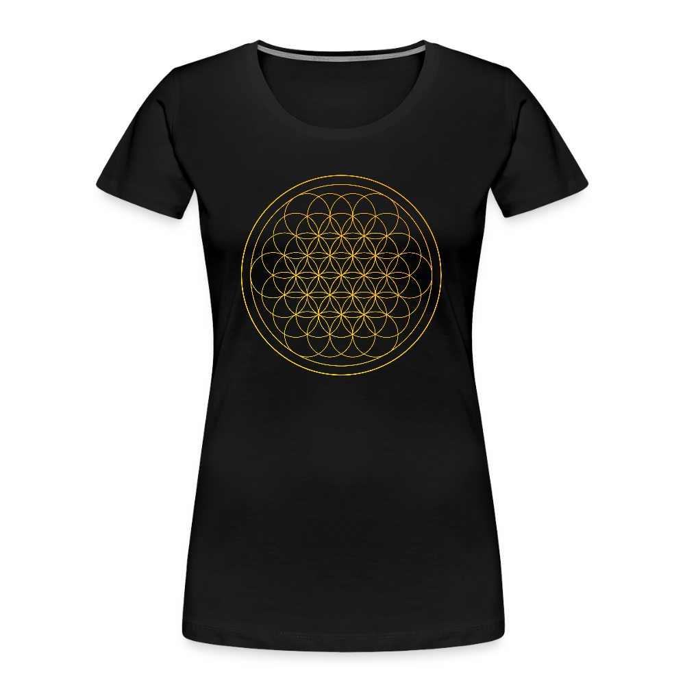 Flower of Life Women’s Premium Organic Cotton T-Shirt - black