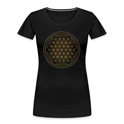 Flower of Life Women’s Premium Organic Cotton T-Shirt - black