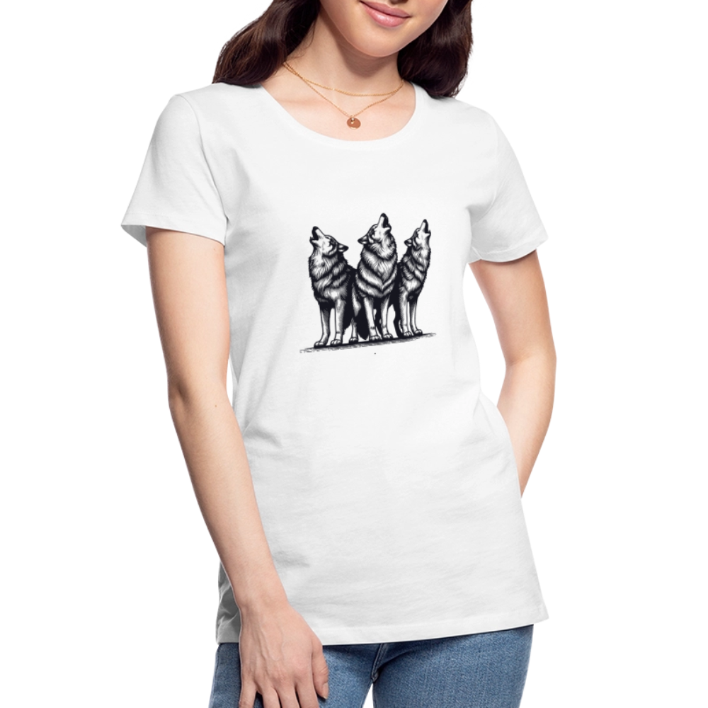 Wolves women’s Organic cotton T-Shirt - white