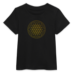 Golden flower of life Baby Organic T-Shirt - black