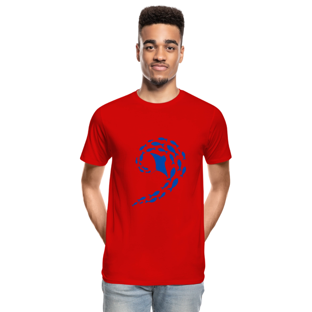 Ocean dance men’s Organic cotton T-Shirt - red