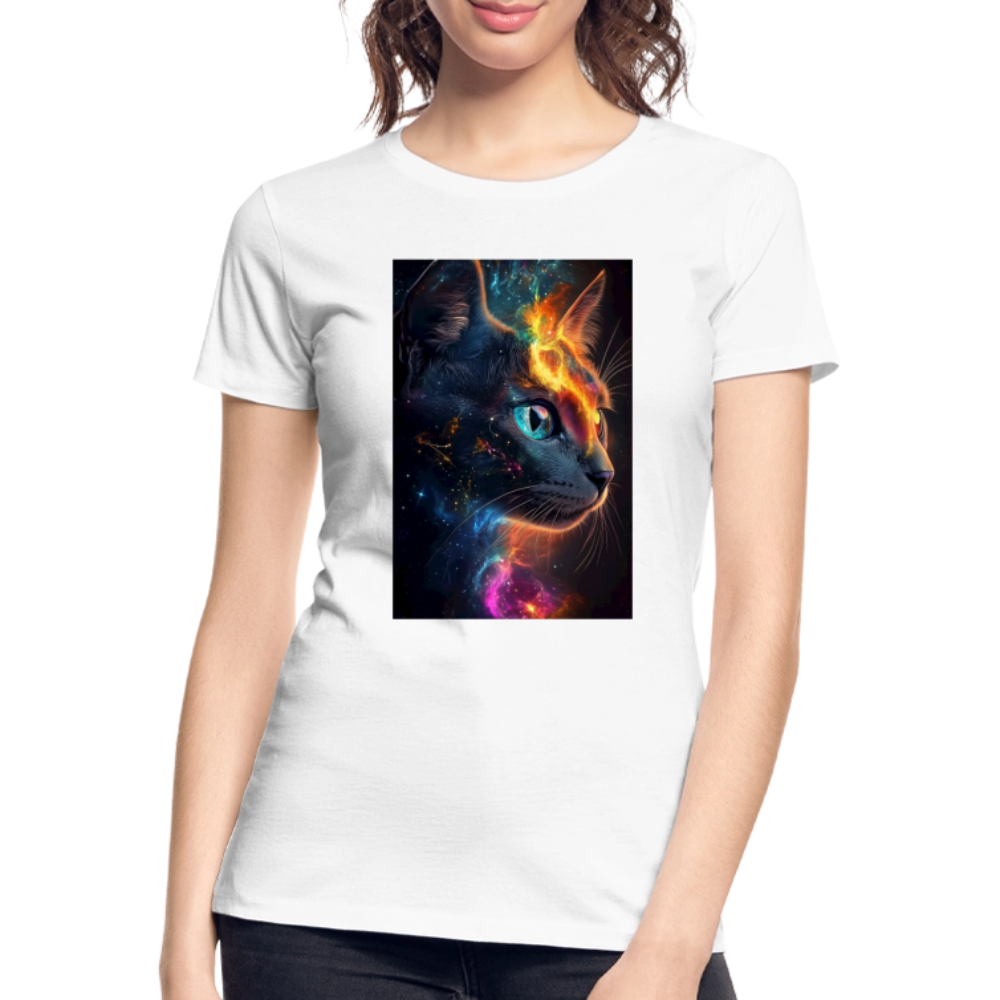Cat women’s organic cotton T-Shirt - white