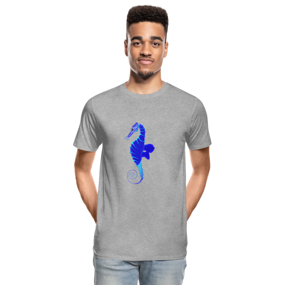 Seahorse Men’s Premium Organic  Cotton T-Shirt - heather grey
