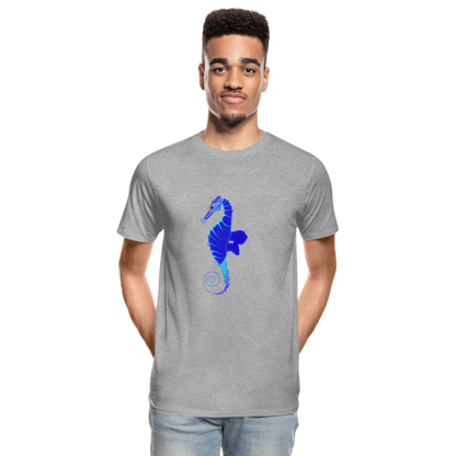 Seahorse Men’s Premium Organic  Cotton T-Shirt - heather grey