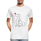 Dog men’s organic cotton T-Shirt - white