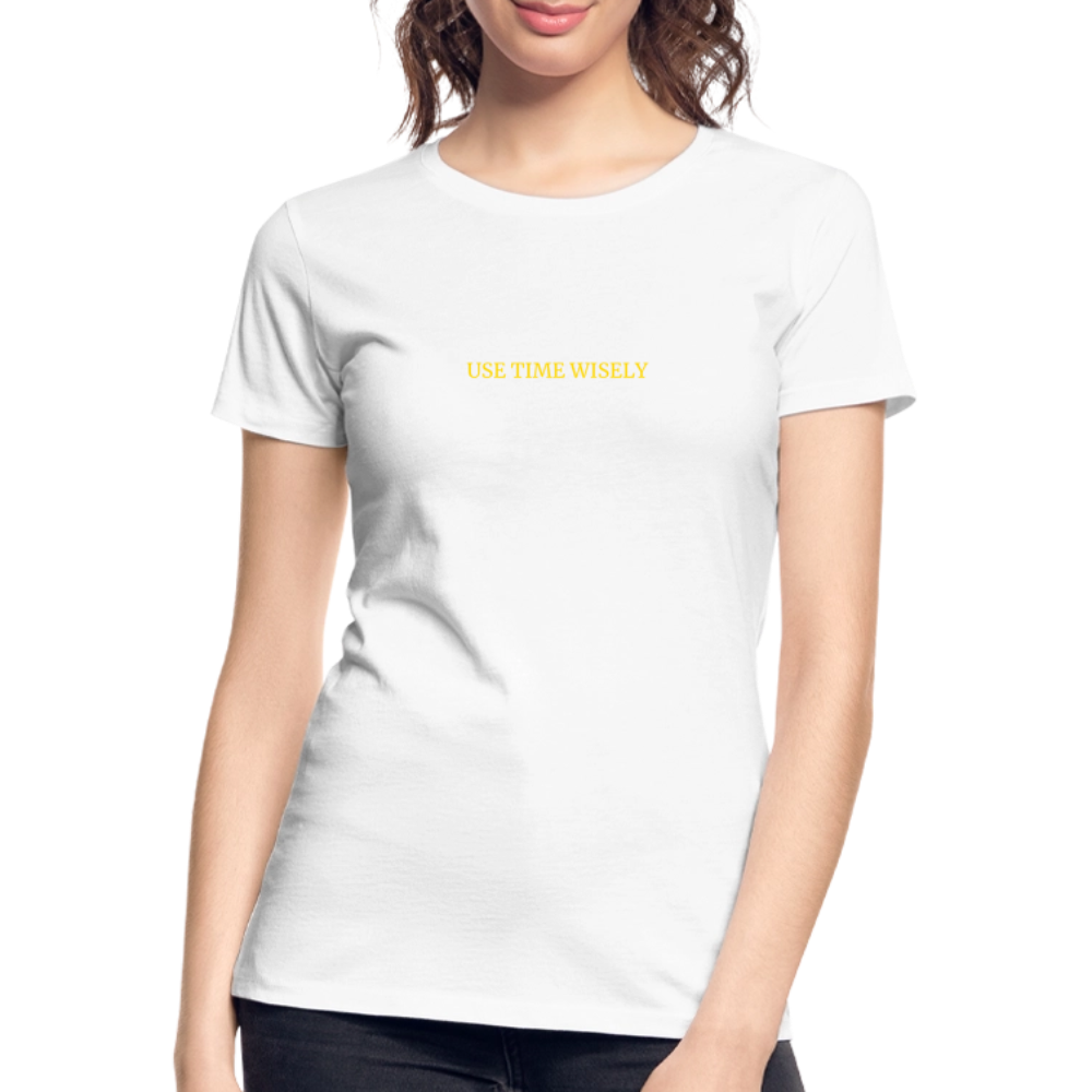 Time Quote Women’s organic cotton T-Shirt - white