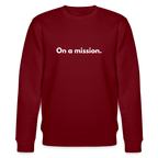 On a mission organic cotton sweatshirt - burgundy