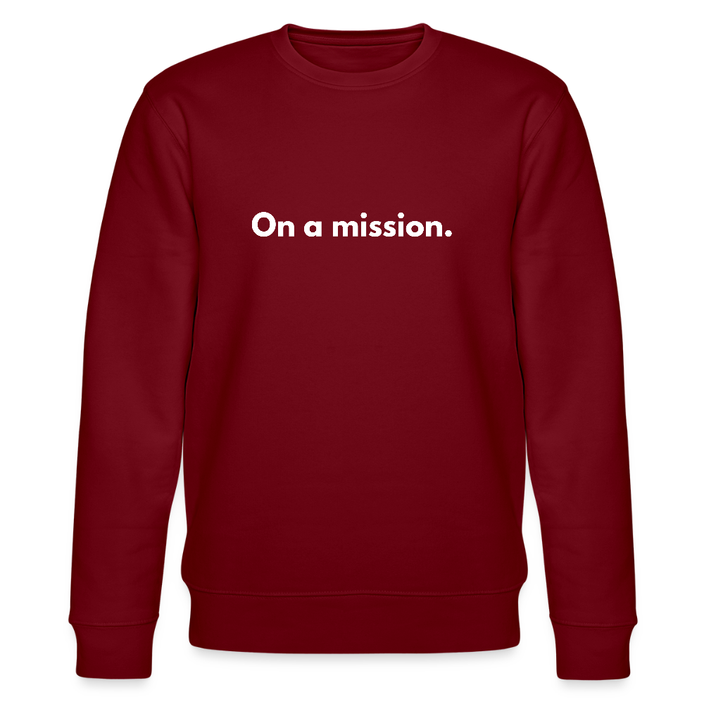 On a mission organic cotton sweatshirt - burgundy