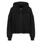Elemental Boxy Women’s Organic Zip Hoodie - black
