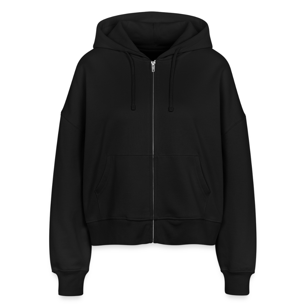 Elemental Boxy Women’s Organic Zip Hoodie - black