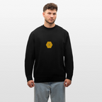 Bee & honeycomb organic cotton men's sweatshirt - black