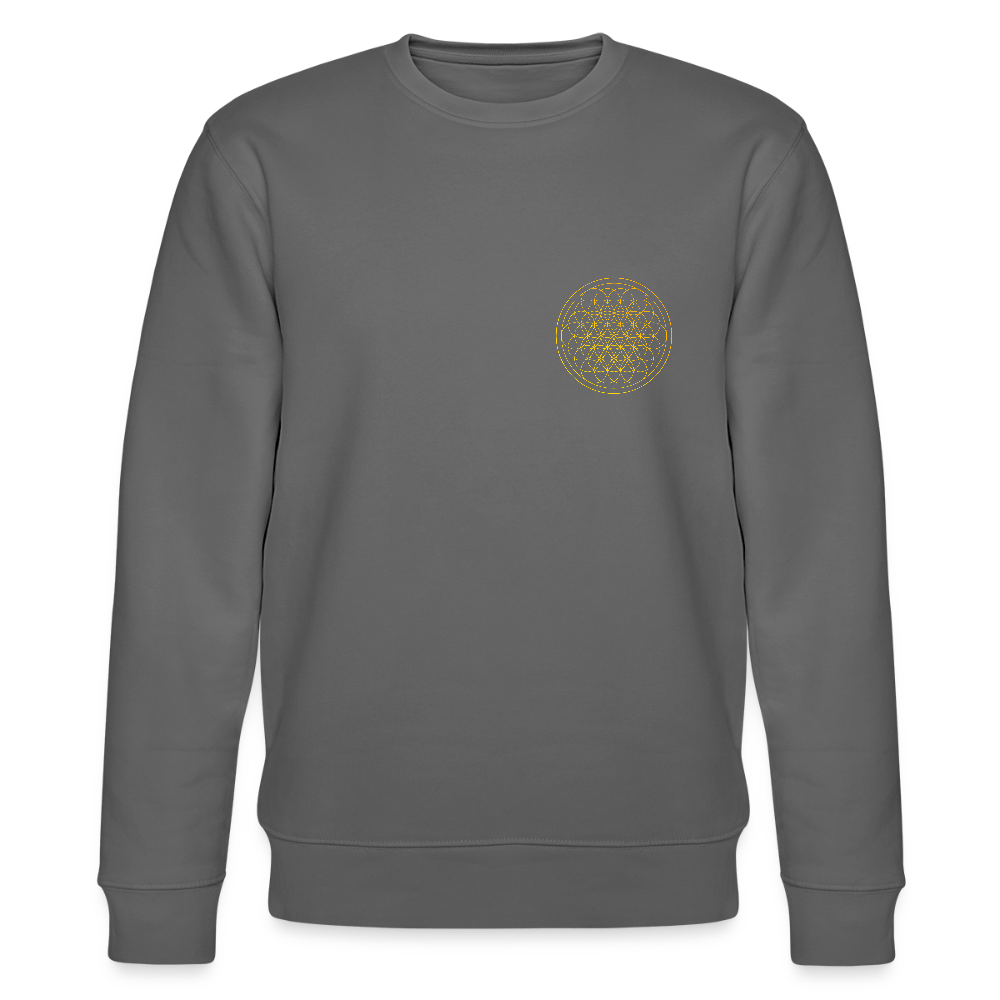 Golden flower of life organic cotton women's sweatshirt - anthracite