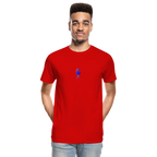 Seahorse minimalist men’s organic  cotton T-Shirt - red