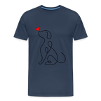 Dog men’s organic cotton T-Shirt - navy