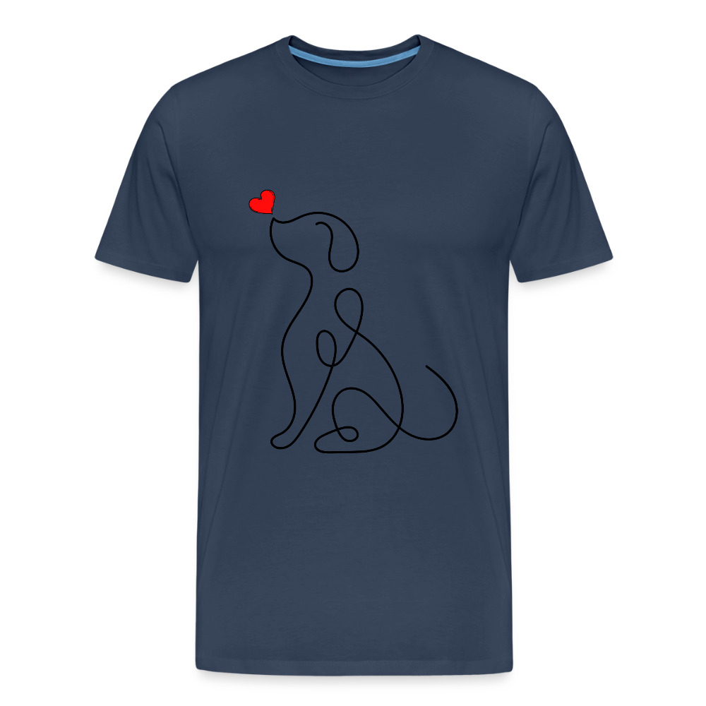 Dog men’s organic cotton T-Shirt - navy