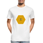 Bee & Honeycomb Men’s Organic Cotton T-Shirt - white