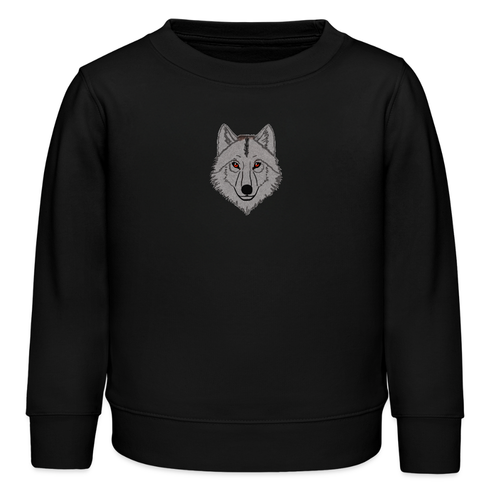 Wolf minimalist organic cotton Kids’ Sweatshirt - black