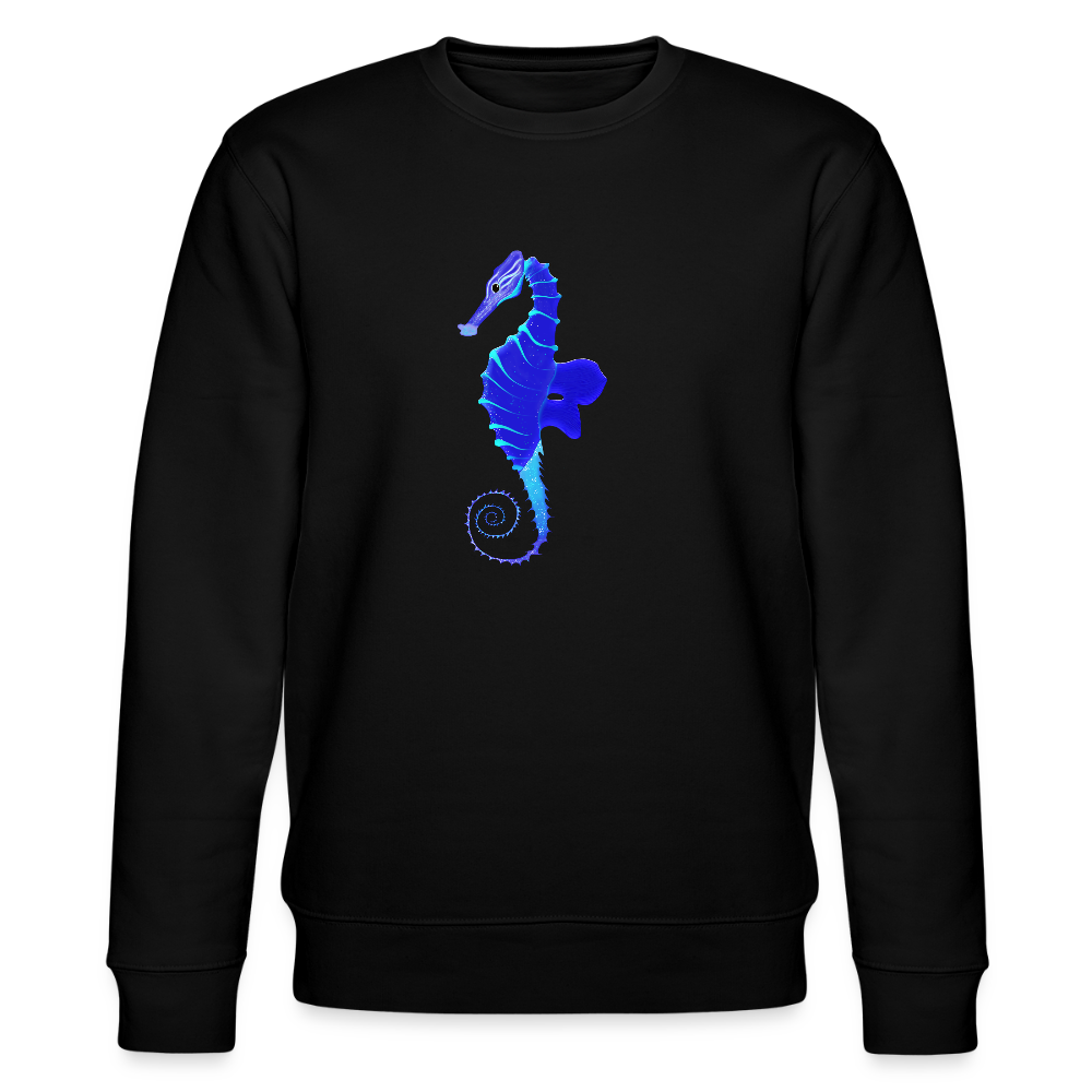 Seahorse organic cotton women's sweatshirt - black