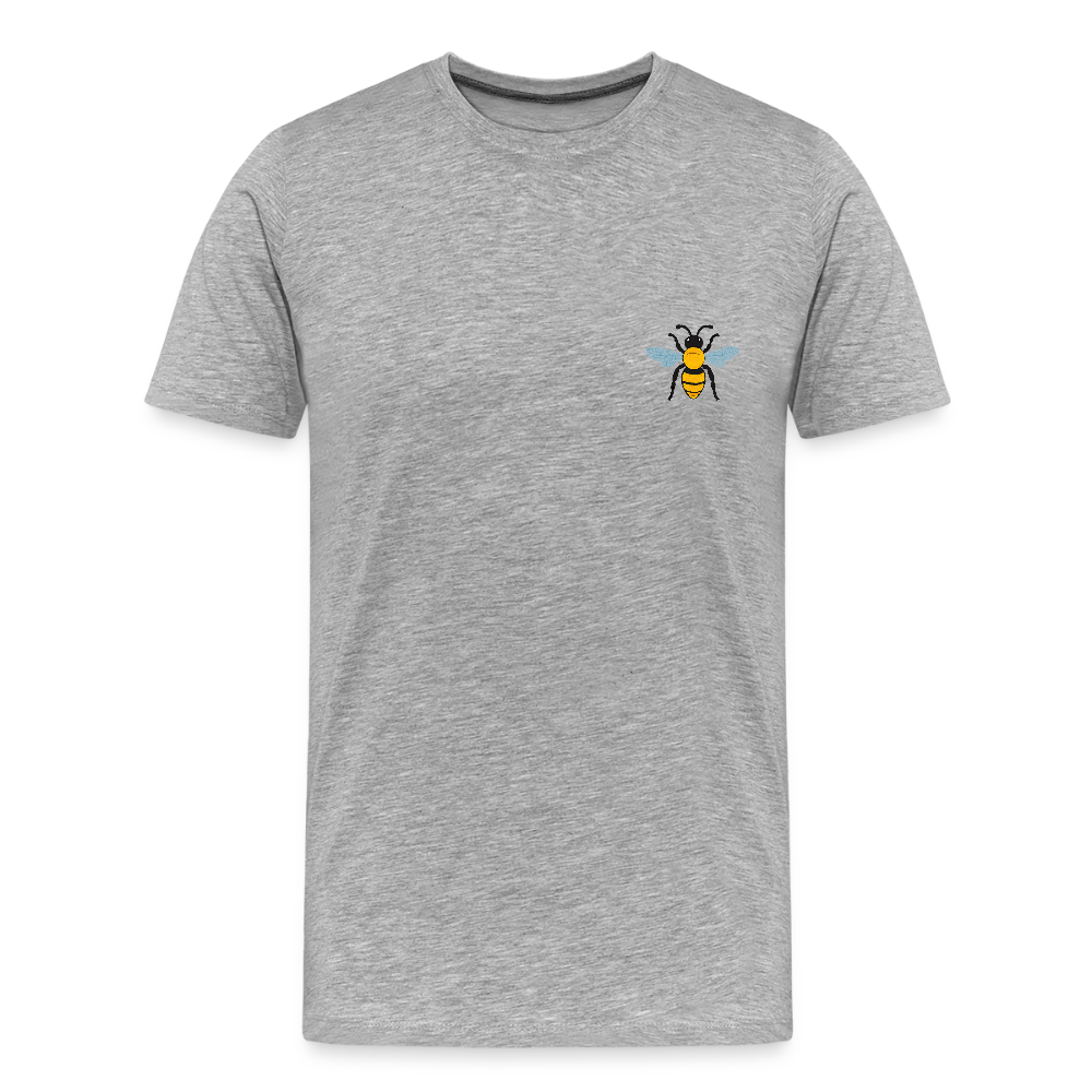 Bee Men’s Premium Organic T-Shirt - heather grey