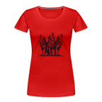 Wolves women’s Organic cotton T-Shirt - red