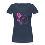 Pink butterflies women’s organic cotton T-Shirt - navy
