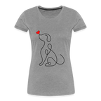 Dog women’s organic cotton T-Shirt - heather grey