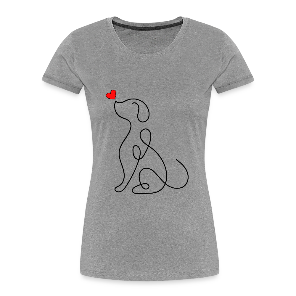Dog women’s organic cotton T-Shirt - heather grey