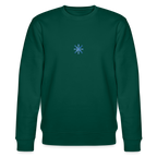 Snowflake organic cotton women's sweatshirt - forest