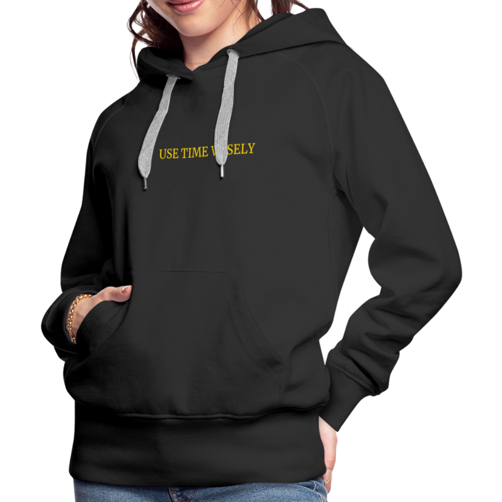 Time Wisdom Women’s Premium Hoodie - black