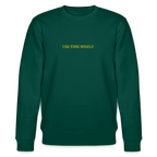 TIME quote organic cotton women's sweatshirt - forest