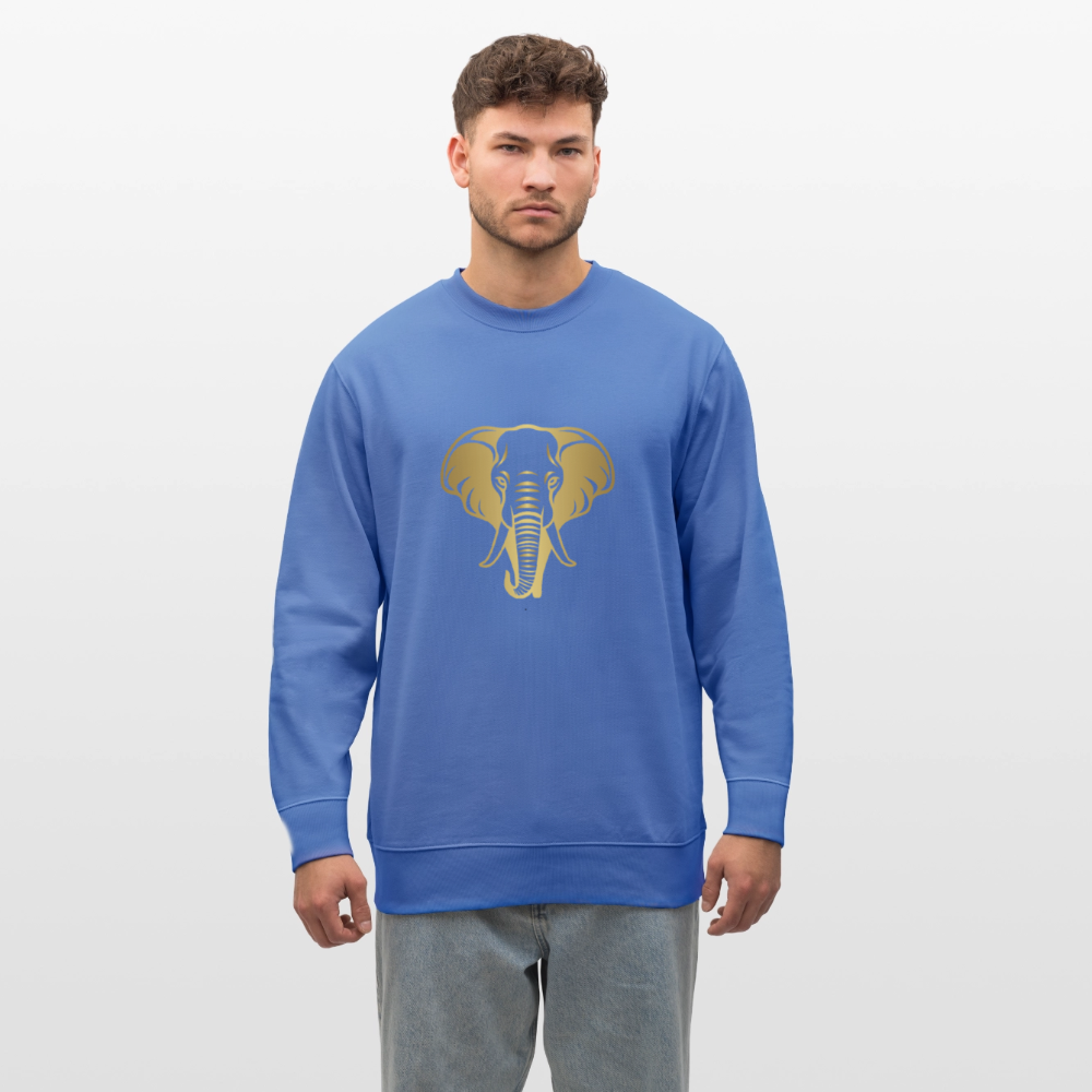Elephant men's organic cotton Sweatshirt - bright blue