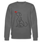 Dog women's organic cotton sweatshirt - anthracite