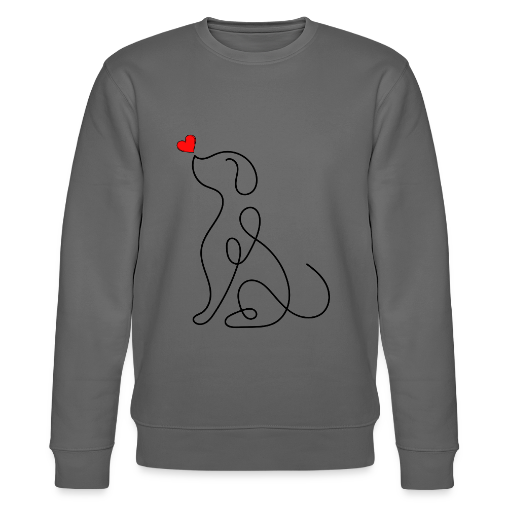 Dog women's organic cotton sweatshirt - anthracite