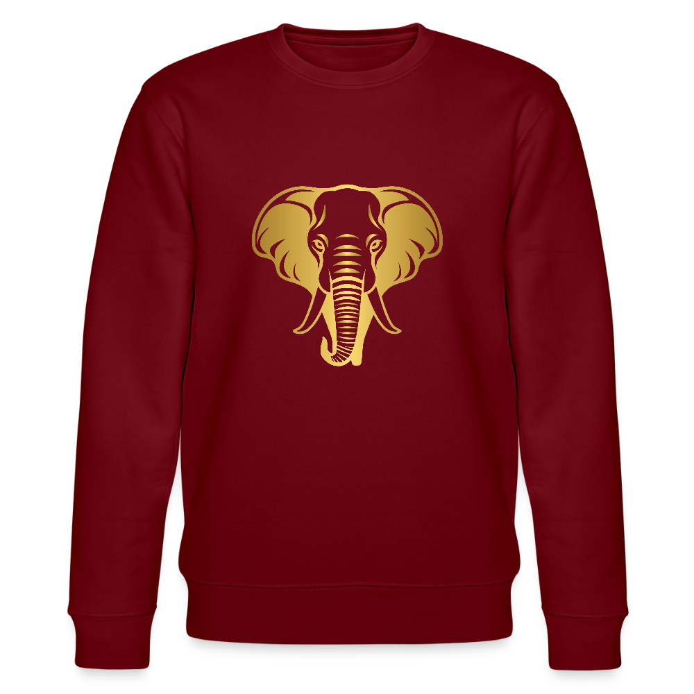 Elephant men's organic cotton Sweatshirt - burgundy