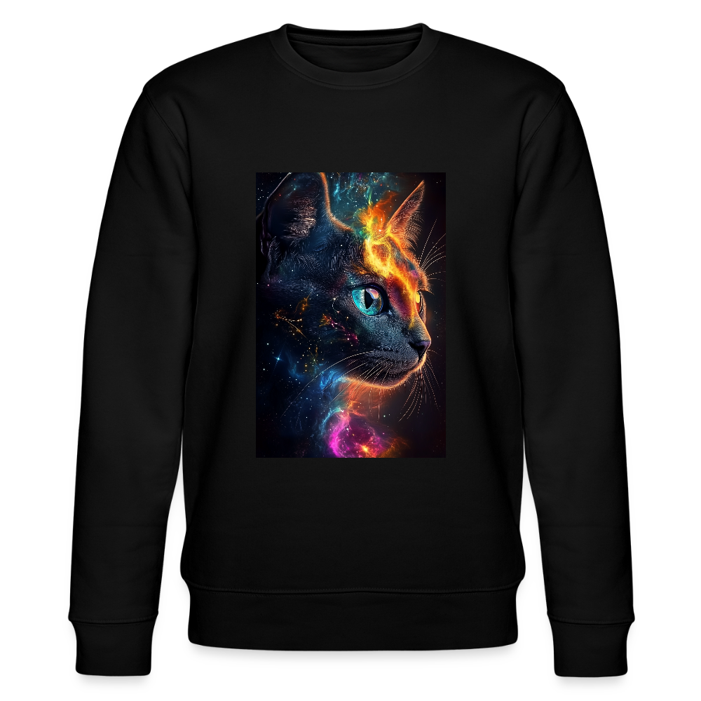 Cat men's organic cotton sweatshirt - black