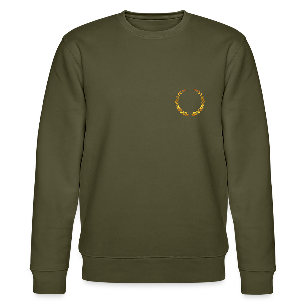 Golden laurels organic cotton men's sweatshirt - khaki