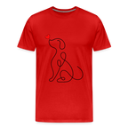 Dog men’s organic cotton T-Shirt - red